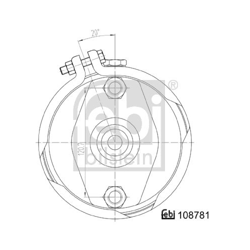 Febi Bilstein 108781 Membranzylinder mit Anbaumaterial, 1 St&uuml;ck