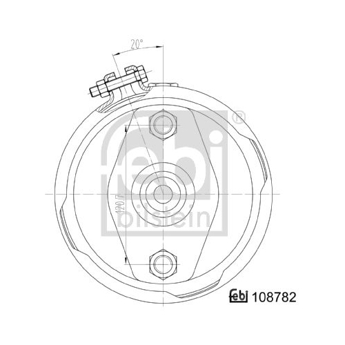 Febi Bilstein 108782 Membranzylinder mit Anbaumaterial, 1 St&uuml;ck