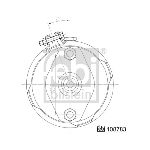 Febi Bilstein 108783 Membranzylinder mit Anbaumaterial, 1 St&uuml;ck