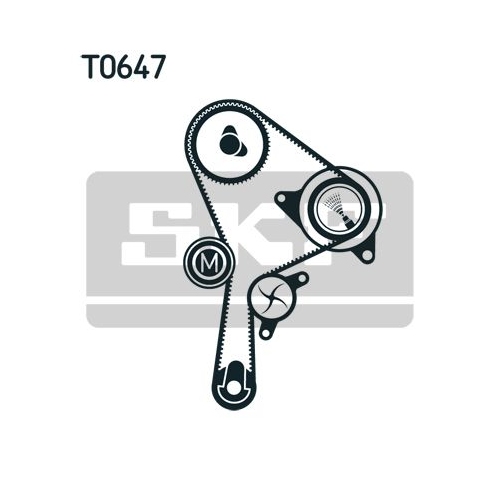Wasserpumpe + Zahnriemensatz SKF VKMC 06127 f&uuml;r MITSUBISHI NISSAN OPEL RENAULT