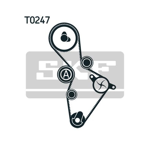 Wasserpumpe + Zahnriemensatz SKF VKMC 01222-1 f&uuml;r AUDI FORD MITSUBISHI SEAT VW