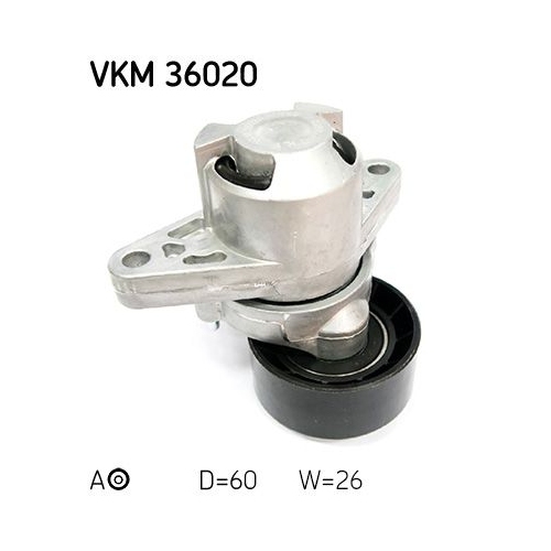 Spannrolle, Keilrippenriemen SKF VKM 36020 f&uuml;r NISSAN RENAULT, links, mitte