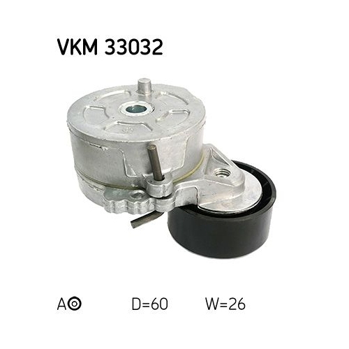 Spannrolle, Keilrippenriemen SKF VKM 33032 f&uuml;r CITRO&Euml;N FIAT PEUGEOT, links, oben