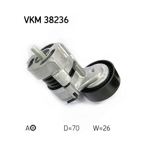 Spannrolle, Keilrippenriemen SKF VKM 38236 f&uuml;r BMW, mitte, mitte rechts, rechts