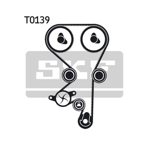 Wasserpumpe + Zahnriemensatz SKF VKMC 05156-2 f&uuml;r OPEL SAAB VAUXHALL CHEVROLET