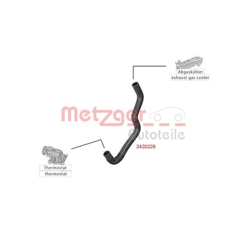 K&uuml;hlerschlauch METZGER 2420228 f&uuml;r CITRO&Euml;N FIAT PEUGEOT