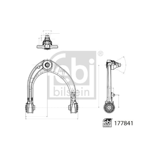 Lenker, Radaufh&auml;ngung FEBI BILSTEIN 177841 f&uuml;r LAND ROVER, Vorderachse rechts