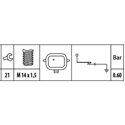 &Ouml;ldruckschalter HELLA 6ZL 003 259-401 f&uuml;r NISSAN OPEL RENAULT SUZUKI VAUXHALL