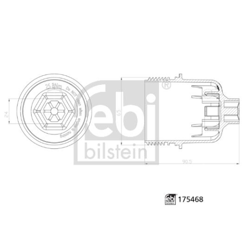 Deckel, &Ouml;lfiltergeh&auml;use FEBI BILSTEIN 175468 febi Plus f&uuml;r CHRYSLER DODGE FIAT