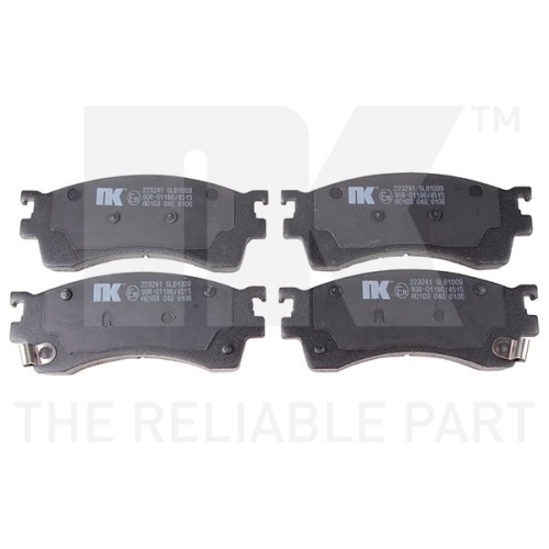 Bremsbelagsatz, Scheibenbremse NK 223241 f&uuml;r FORD MAZDA FORD USA, Vorderachse