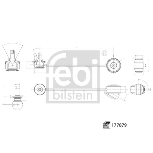 Stange/Strebe, Stabilisator FEBI BILSTEIN 177879 f&uuml;r HYUNDAI KIA