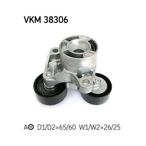 Spannrolle, Keilrippenriemen SKF VKM 38306 f&uuml;r BMW, mitte, oben, rechts oben