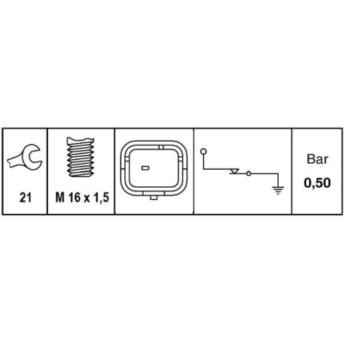 &Ouml;ldruckschalter HELLA 6ZL 009 600-041 f&uuml;r CITRO&Euml;N FIAT FORD LANCIA MAZDA NISSAN