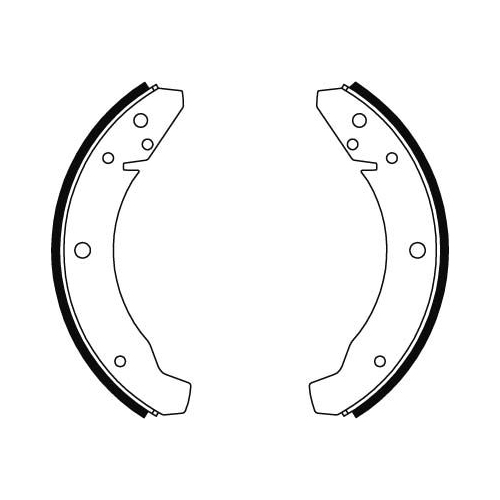 Bremsbackensatz TRW GS8025 f&uuml;r AUDI PORSCHE SEAT SKODA VW, Hinterachse