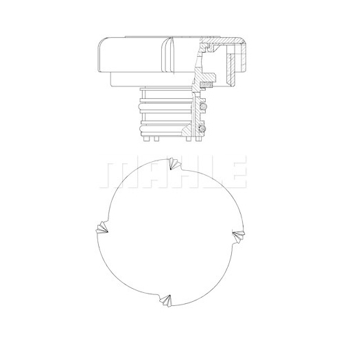 Verschlussdeckel, K&uuml;hlmittelbeh&auml;lter MAHLE CRB 22 000P PREMIUM LINE f&uuml;r BMW