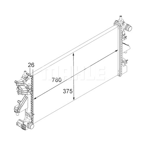K&uuml;hler, Motork&uuml;hlung MAHLE CR 880 000P PREMIUM LINE f&uuml;r CITRO&Euml;N FIAT PEUGEOT