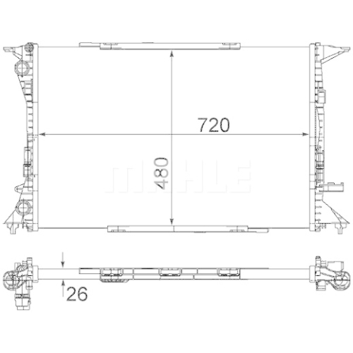 K&uuml;hler, Motork&uuml;hlung MAHLE CR 1060 000P PREMIUM LINE f&uuml;r VAG AUDI (FAW)