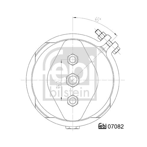 Febi Bilstein 07082 Membranzylinder mit Anbaumaterial , 1 St&uuml;ck