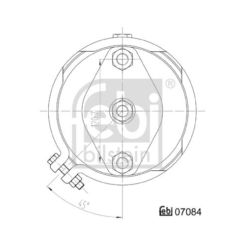 Febi Bilstein 07084 Membranzylinder mit Anbaumaterial , 1 St&uuml;ck