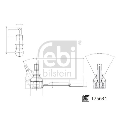 Febi Bilstein 1x 175634 Spurstangenendst&uuml;ck
