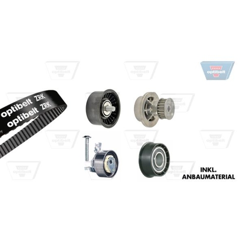 Wasserpumpe + Zahnriemensatz OPTIBELT KT 1207 W3 Optibelt-WAPU-KIT f&uuml;r