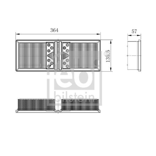 Febi Bilstein 101662 Luftfilter , 1 St&uuml;ck