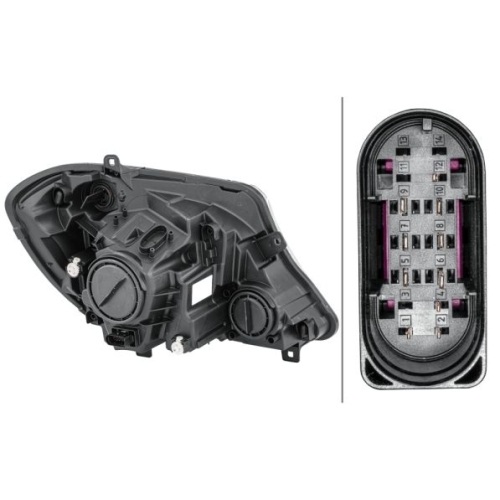 Hauptscheinwerfer HELLA 1ED 011 030-111 f&uuml;r MERCEDES-BENZ, links