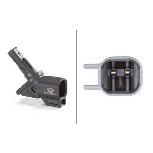 Sensor, Raddrehzahl HELLA 6PU 012 039-691 f&uuml;r BMW, Vorderachse, links