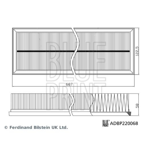 Blue Print 1x ADBP220068BP Luftfilter