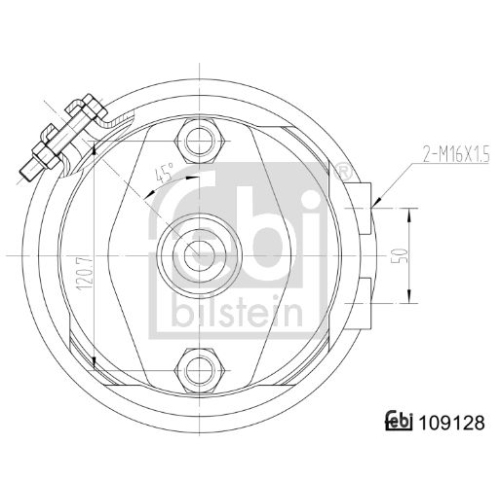 Febi Bilstein 109128 Doppelmembranzylinder mit Anbaumaterial, 1 St&uuml;ck