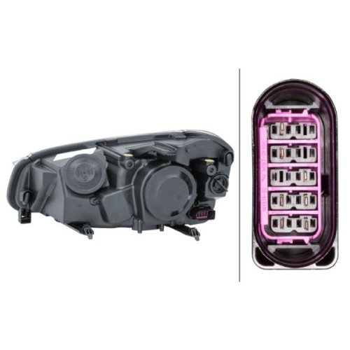 Hauptscheinwerfer HELLA 1EJ 009 587-621 f&uuml;r FORD, rechts