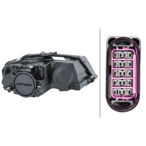 Hauptscheinwerfer HELLA 1EJ 009 648-011 f&uuml;r AUDI VW, links