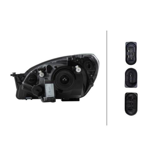 Hauptscheinwerfer HELLA 1EJ 010 672-021 f&uuml;r SKODA, rechts