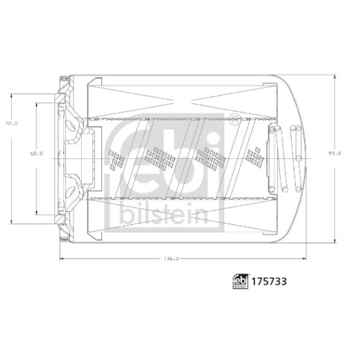 K&uuml;hlmittelfilter FEBI BILSTEIN 175733 f&uuml;r DAF