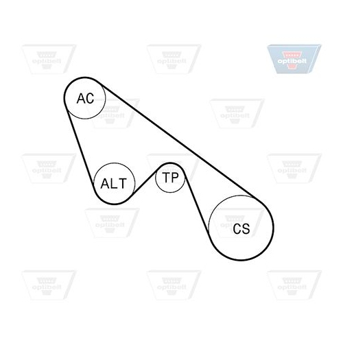 Keilrippenriemensatz OPTIBELT 5 PK 1150KT1 Optibelt-RBK KIT f&uuml;r