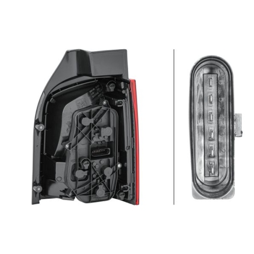 Heckleuchte HELLA 2SK 010 318-091 f&uuml;r VW, links, f&uuml;r Fahrzeuge mit Heckklappe
