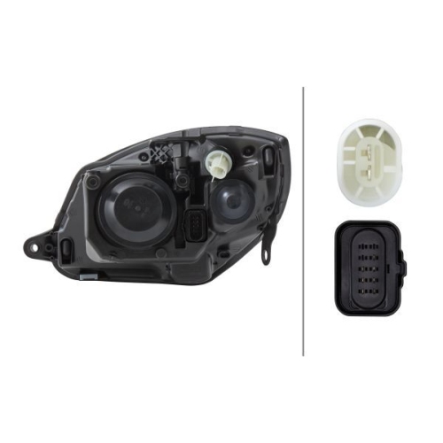 Hauptscheinwerfer HELLA 1EL 247 025-261 f&uuml;r SKODA VW, rechts
