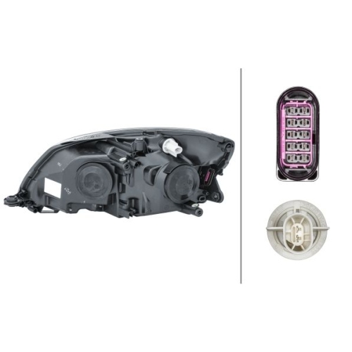 Hauptscheinwerfer HELLA 1ZL 010 417-421 f&uuml;r SKODA, rechts