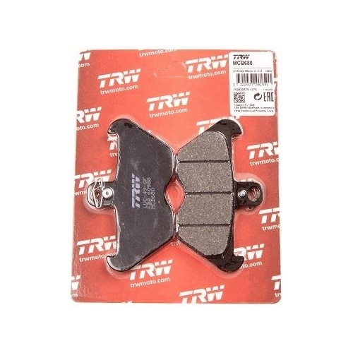 Bremsbelagsatz, Scheibenbremse TRW MCB680 Organic Allround f&uuml;r, Vorderachse