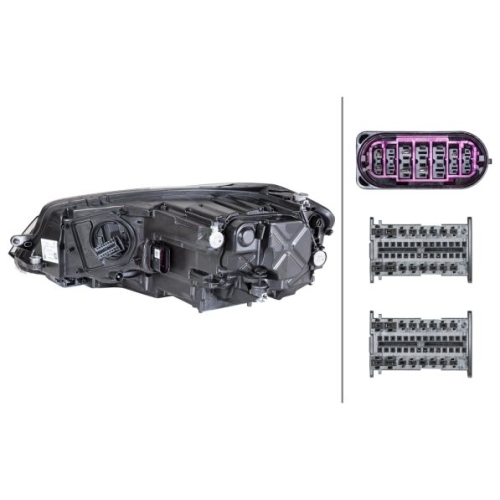 Hauptscheinwerfer HELLA 1ZX 013 924-421 f&uuml;r VW VW (FAW), rechts