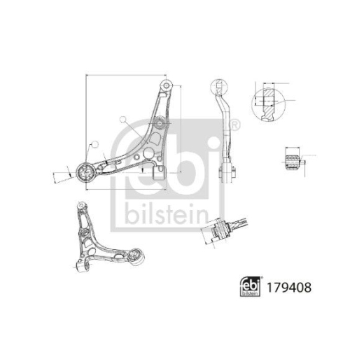 Lenker, Radaufh&auml;ngung FEBI BILSTEIN 179408 f&uuml;r CITRO&Euml;N FIAT PEUGEOT