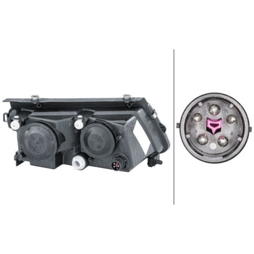 Hauptscheinwerfer HELLA 1EF 007 520-051 f&uuml;r AUDI VW, links