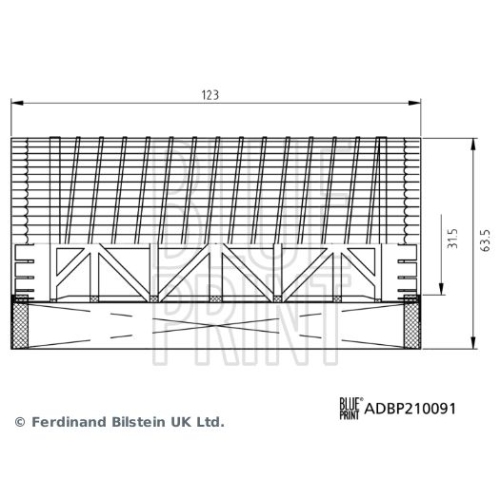 Blue Print 1x ADBP210091BP &Atilde;&ndash;lfilter mit Dichtring