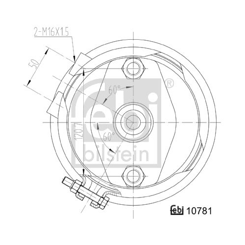 Febi Bilstein 107481 Doppelmembranzylinder mit Anbaumaterial, 1 St&uuml;ck