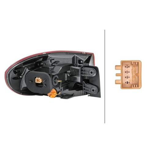 Heckleuchte HELLA 2SD 011 715-061 f&uuml;r VW, rechts