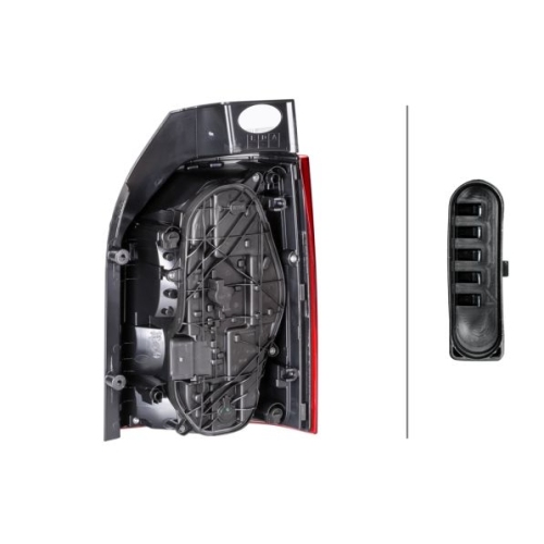 Heckleuchte HELLA 2SD 012 336-051 f&uuml;r VW, links, f&uuml;r Fahrzeuge mit Heckklappe