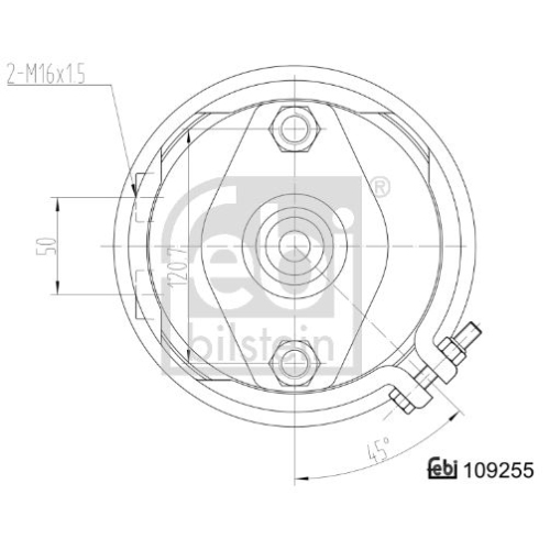 Febi Bilstein 109255 Doppelmembranzylinder mit Anbaumaterial, 1 St&uuml;ck