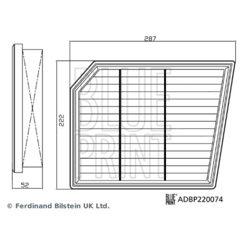 Blue Print 1x ADBP220074BP Luftfilter
