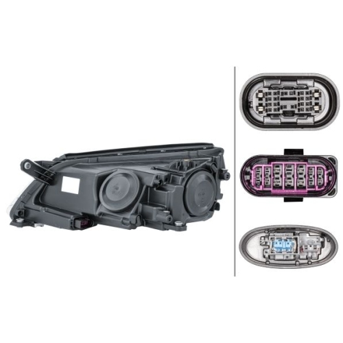 Hauptscheinwerfer HELLA 1ZS 009 549-221 f&uuml;r VW VW (SVW), rechts
