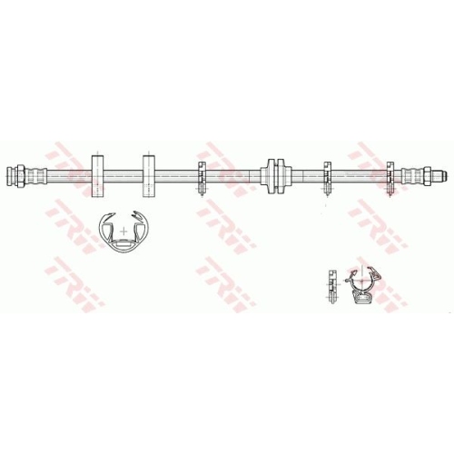 Bremsschlauch TRW PHB187 f&uuml;r FIAT LANCIA, Vorderachse, links, rechts